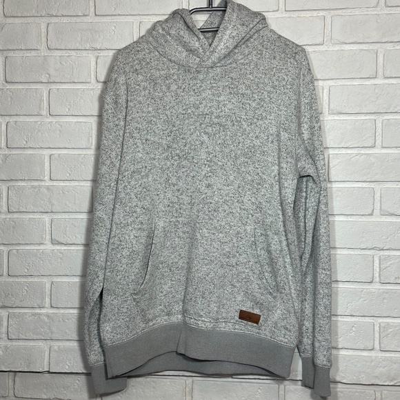 Quicksilver The Mountain and the Wave Heavy Knit Hoodie in Grey Men's Size Med. - Picture 1 of 12